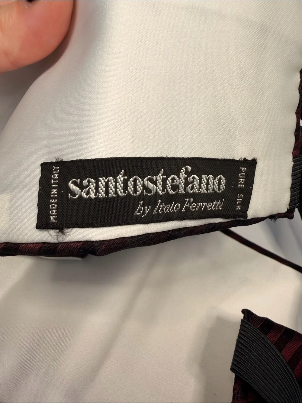 Men's Burgundy and Black Pleated Cummerbund